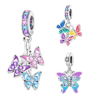 Copper Colorful Butterfly Series Fit Diy Charms Beads Necklace Making Gift Of High Quality Fine Jewelry For Womens
