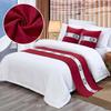 Embroidery Cotton Linen Bed Runner Chinese Style Hotel Bed Flag Throw for Home Wedding Bedding Decor Bed Tail Towel Pillowcase