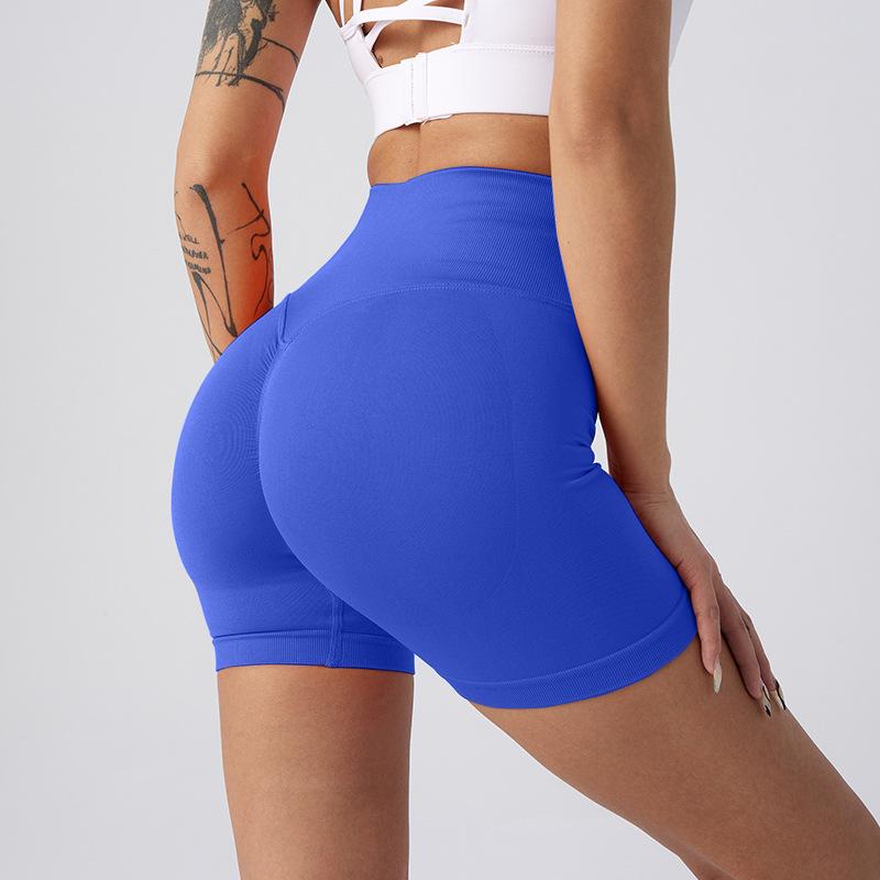 New Summer High-waisted Hip-lifting Fitness Pants for Women, Tummy-slimming Cycling Tights, Peach-shaped Hip Yoga Shorts
