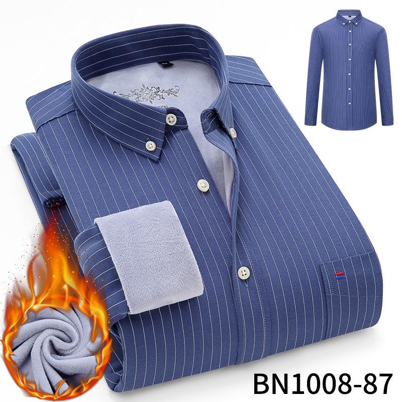 Men's Long Sleeve Shirt Oxford Woven Thick Warm Autumn and Winter Comfort High Quality Everything Easy To Take Care of Simple