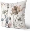 Modern Flower Pillow Covers – Decorative Soft Square Pillowcases – For Sofa Couch Bedroom Living Room Car Home Decor
