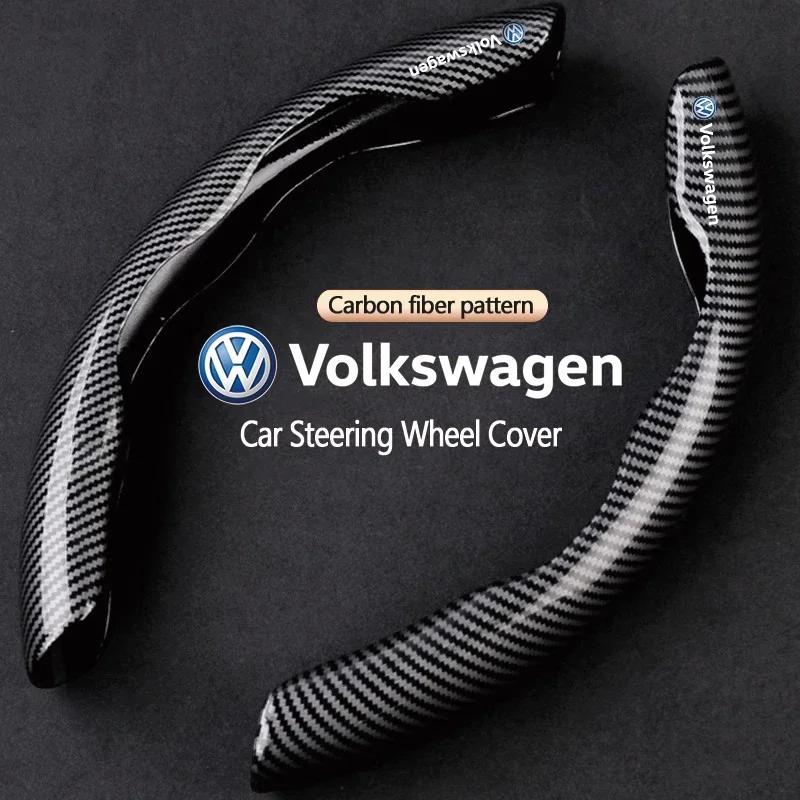 Car Decoration Auto Steering Wheel Cover Non-Slip Accessories For VW GTI Polo Golf Passat Tiguan Arteon Touareg CC Taigo Caddy J