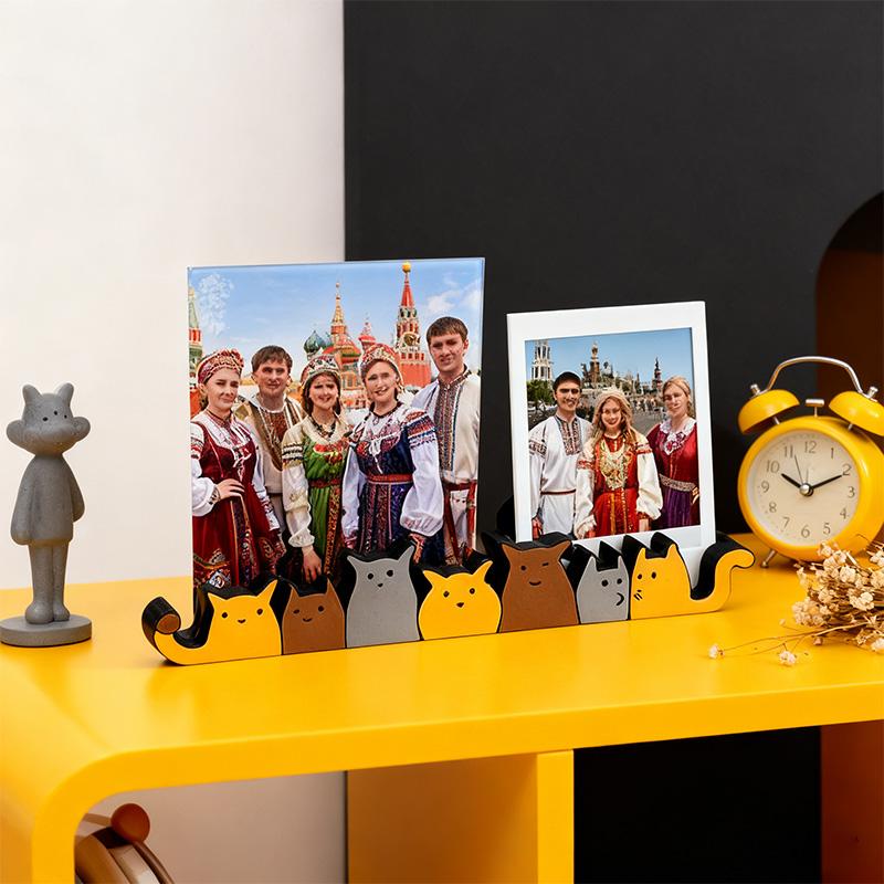 Cat Fridge Sticker Cartoon Magnetic Refrigerator Photo Album Folder Adorable Minimalist Kitchen Office Decor Cute Desktop Orname