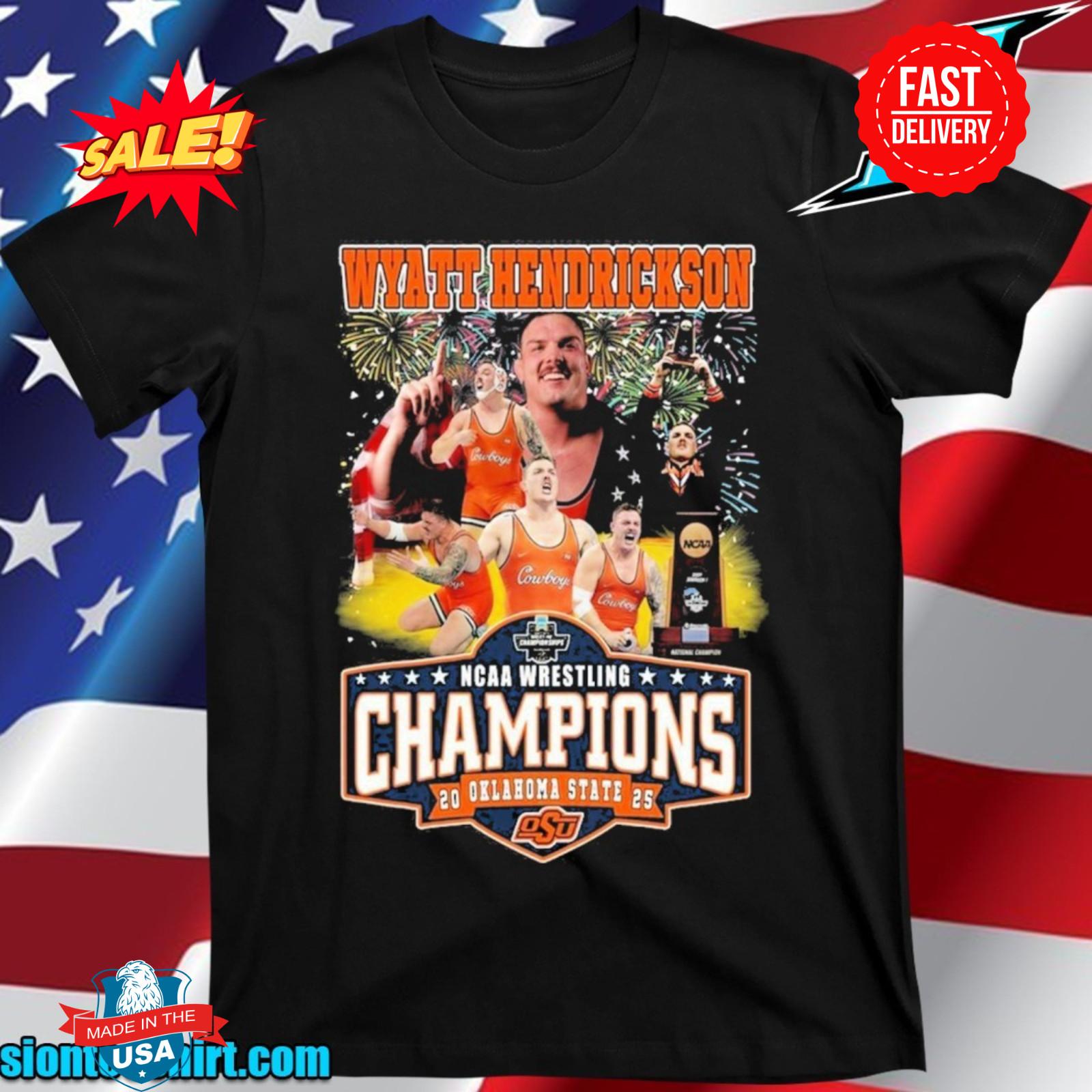 Wyatt Hendrickson Wrestling Champions State 2025 Classic T-Shirt S-5XL L