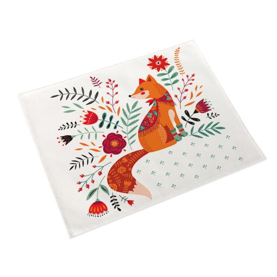Nordic Style Kitchen Reusable Placemat Animal Forest Absorbent Fast Drying Washable Table