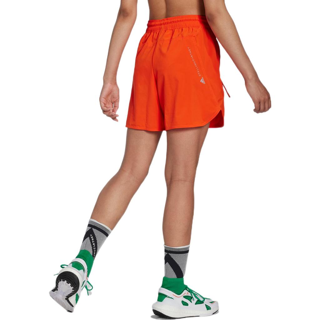adidas Solid Color Logo Print Elastic Waist Shorts Women Shorts Orange HG6874