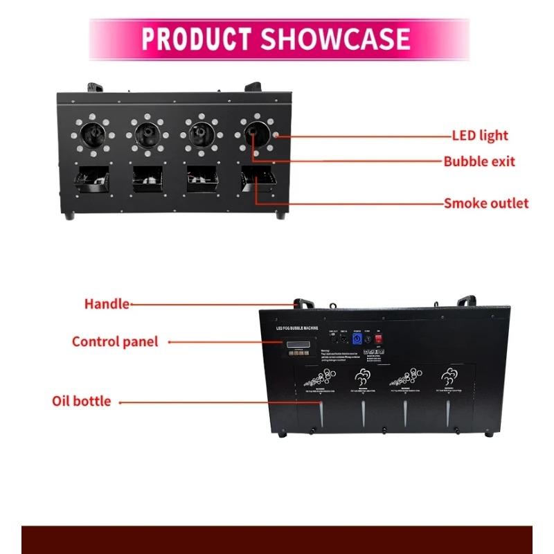 DMX512 Control LED Smoke Bubble Machine - EU 3000W 4/2 Holes for Professional Stage Wedding Effects