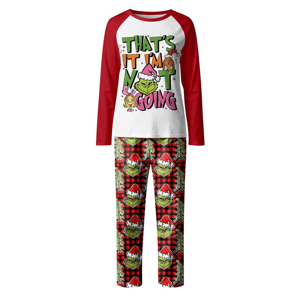 Family Matching Print Sets Pajamas Loungewear Outfits Family Matching Long Sleeve Tops+Pants Set