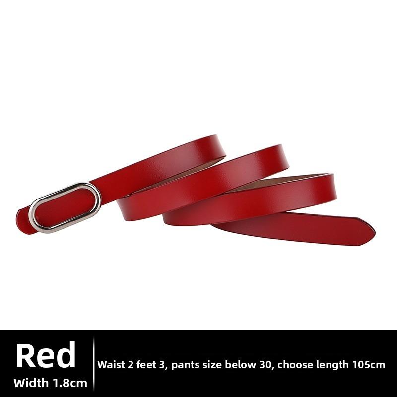 

Style Ladies Leather Belt With Alloy Buckle For Denim Pants And Outerwear Style 1