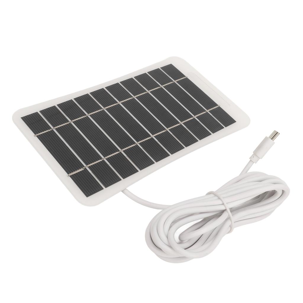 2W 5V Portable Solar Panel USB Type C High Efficiency Polycrystalline Silicon Mini Small Solar Panel for Outdoor Travel