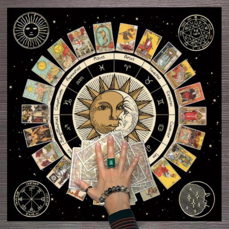 Board Game Pad Astrological Oracles Table Cover Card Mat Divinations Tablecloth