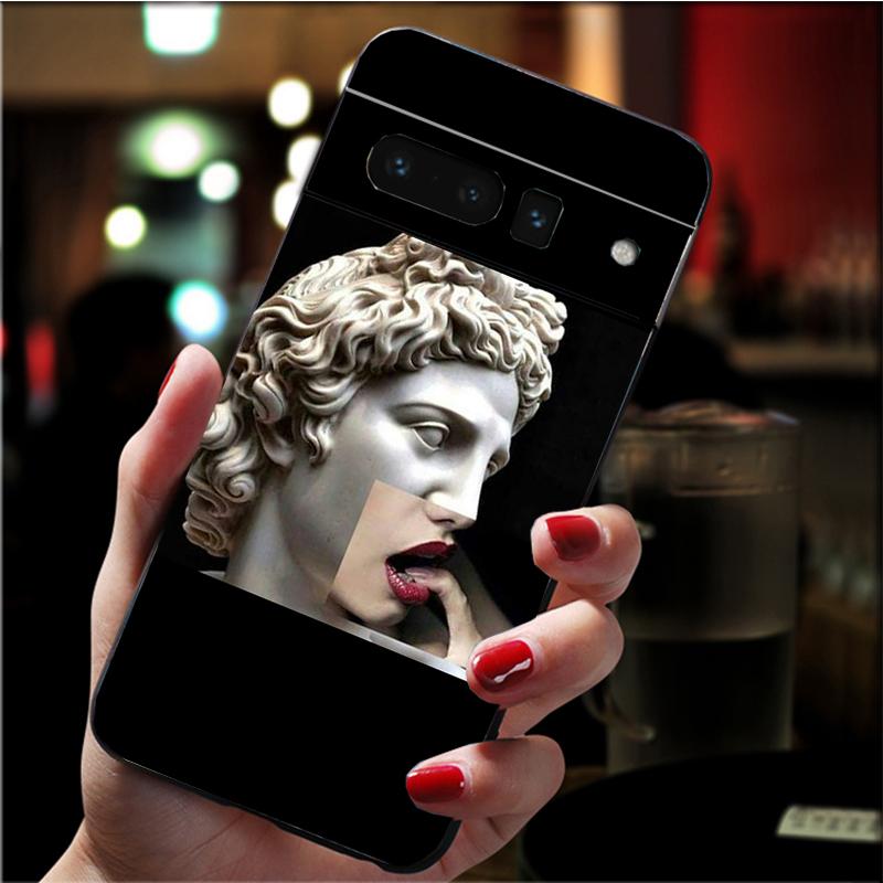 

Чехол для телефона Google Pixel 7 Pro 7 6A 6 Pro 5A 4A 3A Pixel 4 XL Pixel 5 6 4 3 XL 3A XL 2 XL Арт Дэвид Мона Лиза Гипсовая статуя Google Pixel 7 Pro