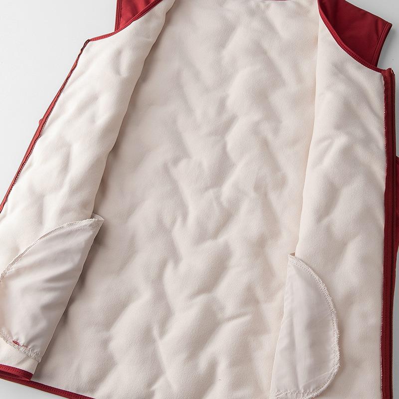 Down vest wife winter wear old lady winter wear round neck white duck down vest