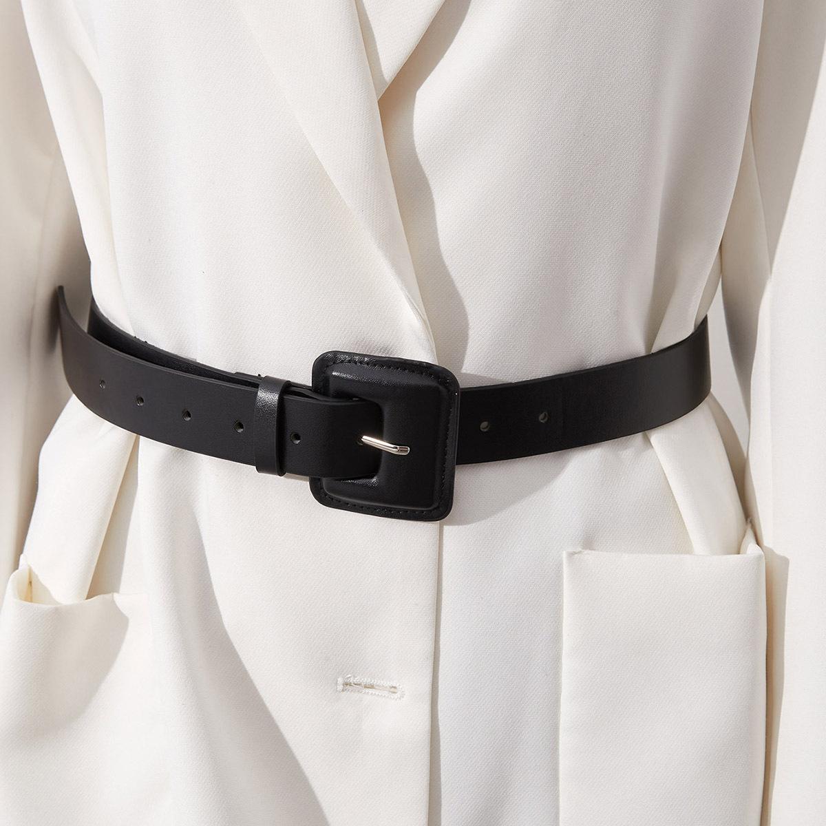 

Новый модный женский ремень с пряжкой-пином, женский ремень для юбки и брюк, универсальный стиль 100cm