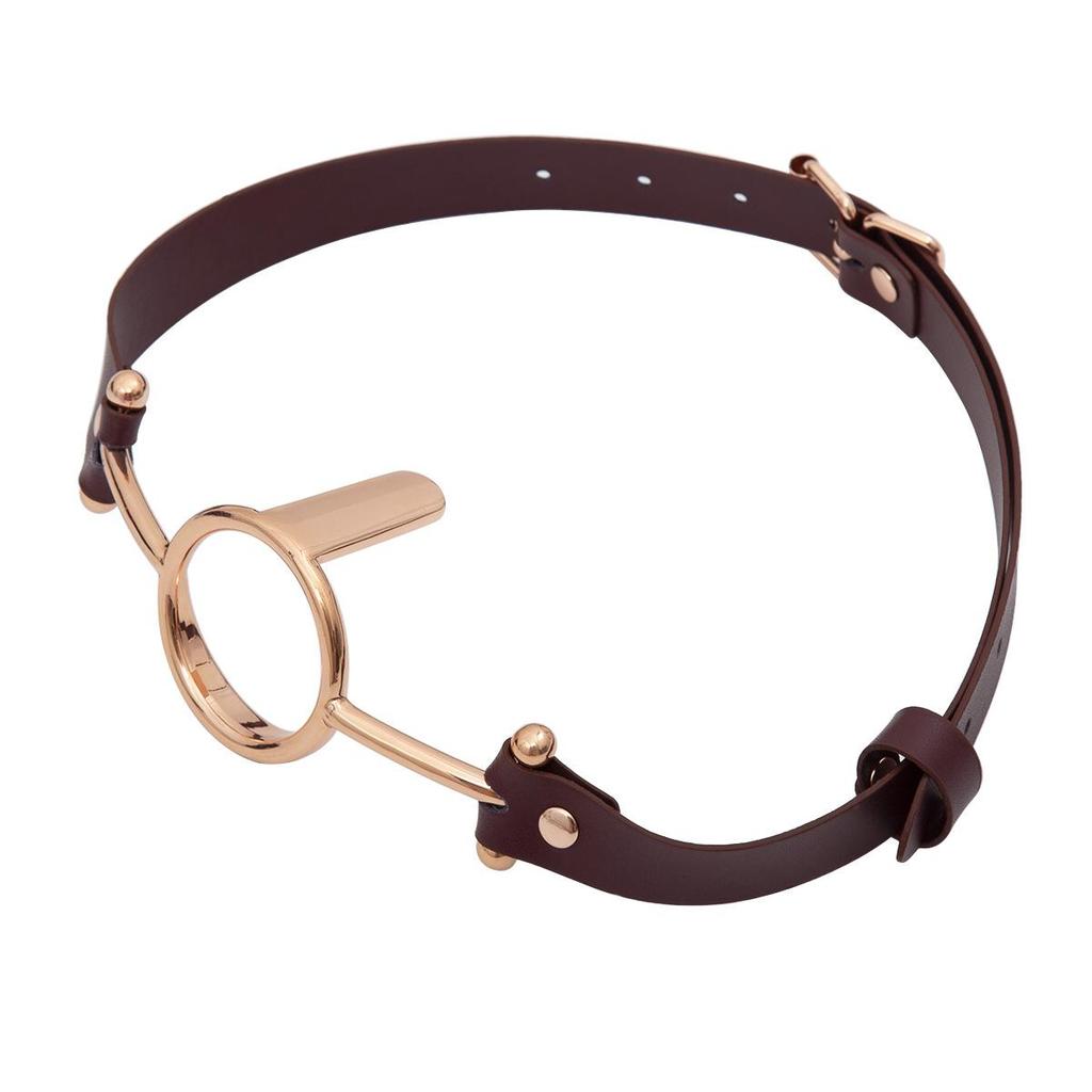 Flirting SM BDSM Metal Stainless Steel Deep Throat Press Tongue Binding Strap Drooling Adult Sex Toys Mouth Ring Stopper