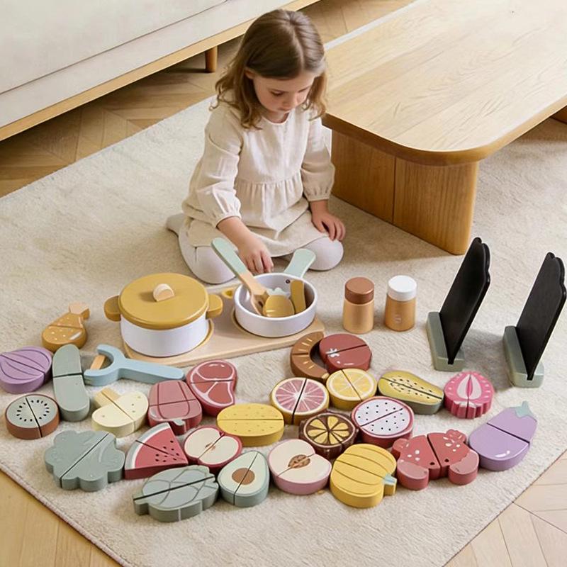Wooden Dessert Kitchen Play Set for Kids - Educational & Role-Playing Toy for Early Learning