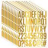 2-inch Alphanumeric Sticker Rainbow Gold Creative Gift Holiday Party DIY Decorative Waterproof Hot Gold Letter Sticker