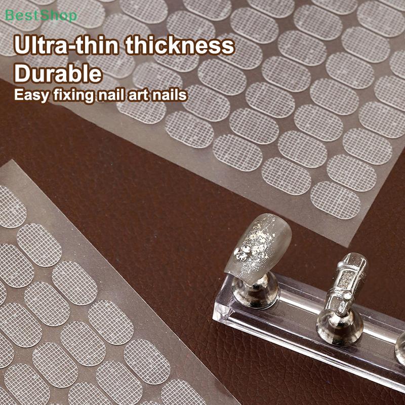 200pcs/2sheet Press On Double Side Jelly Tape Nail Glue Adhesive Clear Stickers Manicure Art Display Stand Tools