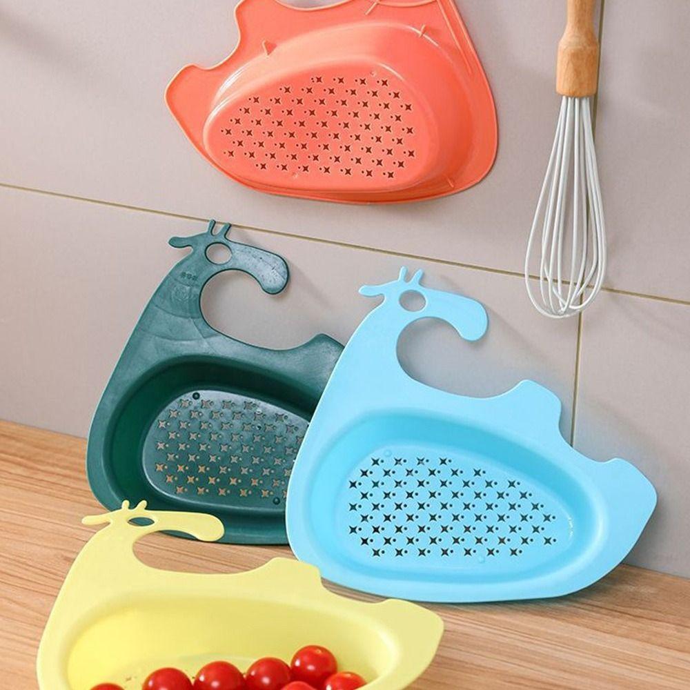

Drain Water Basket Sink Drain Basket Bathroom Hanging Basket New Storage Drying Rack Kitchen Tools помаранчевий