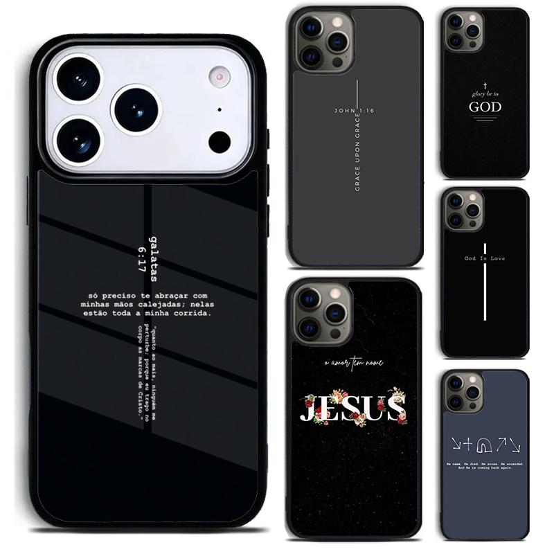 Jesus Christ God bless you soft Phone Case for iPhone 17 16 15 Pro Max Air 14 13 12 11 Plus Shockproof Cover