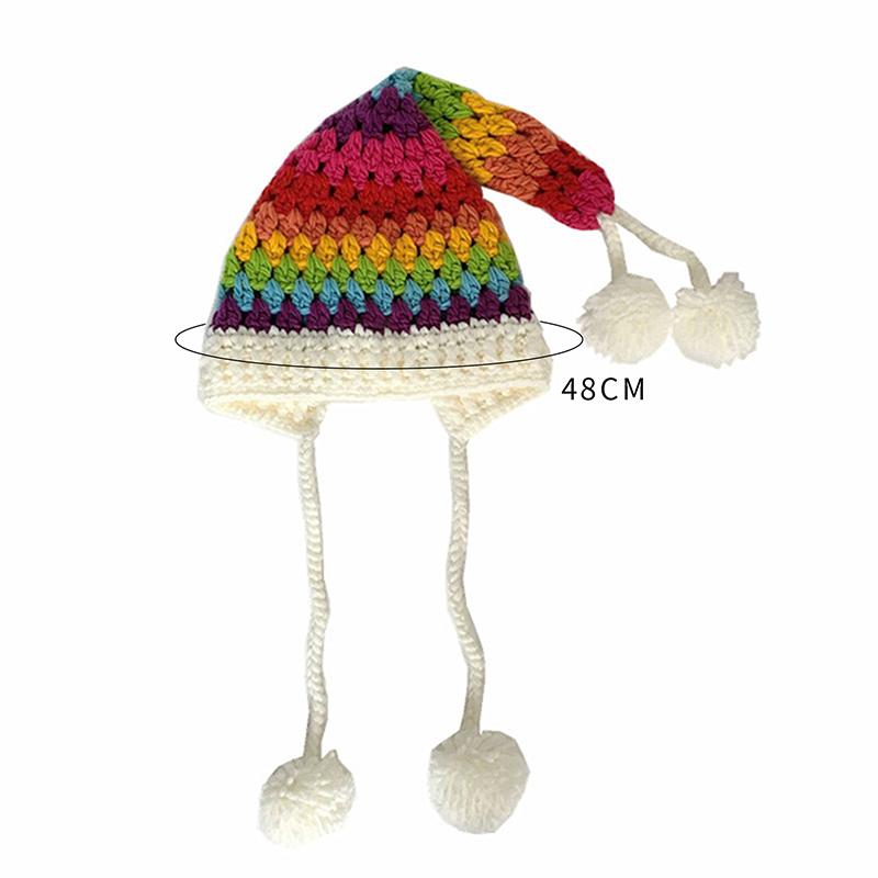 Long Tail Hat Rainbow Wizard Woolen Hat 