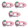 5Pcs Girl Hairpins White Bear Hollow Design Oval Hair Clips Cartoon Style Stable Hair Fixing Pins Multiple Styles Hair Accessories