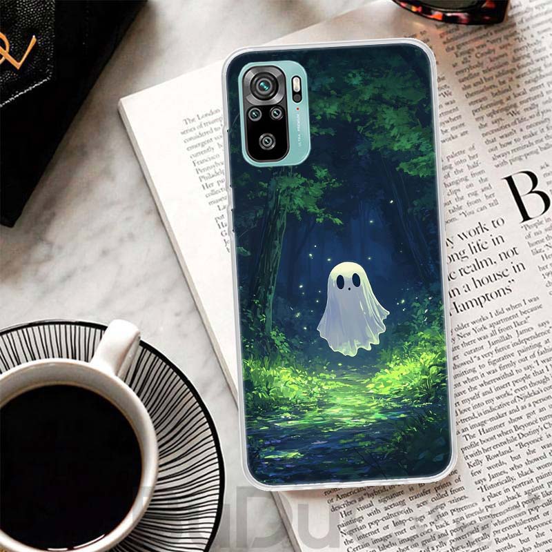 

Cute Halloween Ghost Cover For Xiaomi Redmi Note 10 9S 9 8T 8 Pro 7 5 Mi 9T 10T 11T 12T 11 12 Lite 12X A3 A2 A1 Print Coque Redmi Note 8T