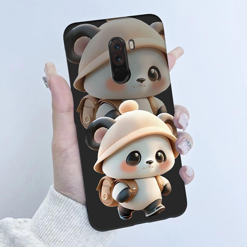 For Pocophone F1 Case Cute Cartoon Panda TPU Soft Silicone Phone Case For Xiaomi Pocophone F1 Back Cover PocoF1 Poco F 1 Fundas