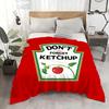 Coperta Morbida Throw con Etichetta Ketchup Divertente: Morbido Amico dei Bambini Caldo Antistatico Tutte le Stagioni Lavabile Divano Letto Casa
