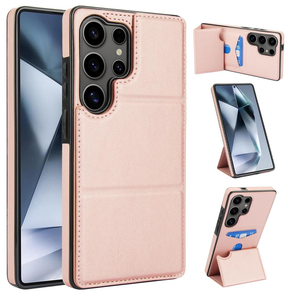 

Leather Tri-fold Magnetic Stand with Credit Card Slot Case For Samsung S25 Ultra S25 + Galaxy S24 FE S23 + S22 S21 S20 FE Cover Galaxy S24 Ultra