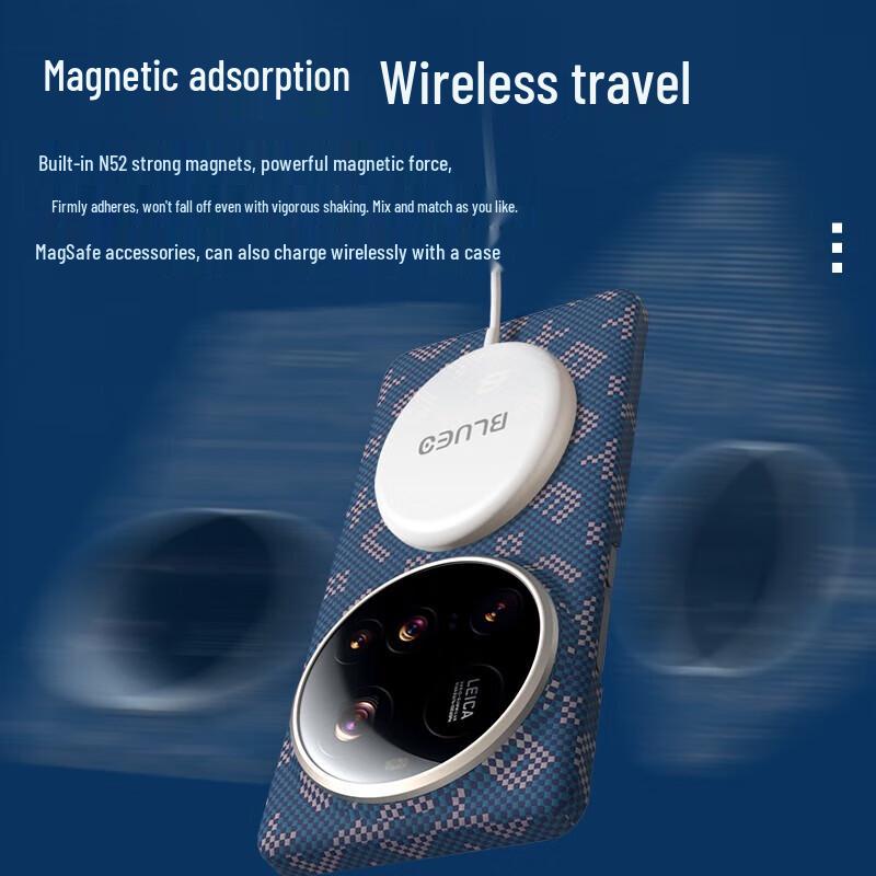 Magnetische Handyhülle aus Kevlar-Aramidfaser für Xiaomi 15 Ultra