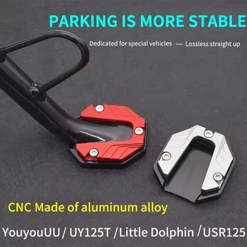 Motorcycle Bike Parking Kickstand Extender Foot Side Stand Pad Support Plate Motorbike Accessories