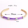 High Quality Fashion Drip Oil Hand Jewelry Gold Color Colorful Enamel Turkish Lucky Evil Eye Bangle Bracelet For Women