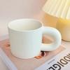 Nordic Black and White Ceramic Mug Home Office Water Cup Coffee Cup Simple Fat Handle Couple Cup Creative Kitchen Bar Supplies