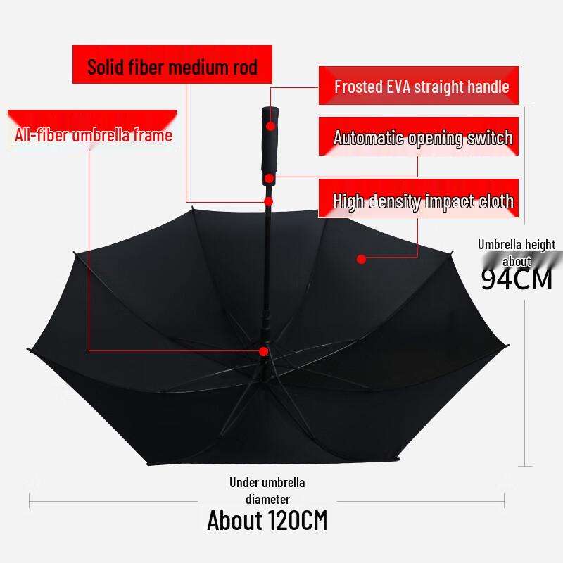 Shixun Large Windproof Straight Handle Golf Umbrella