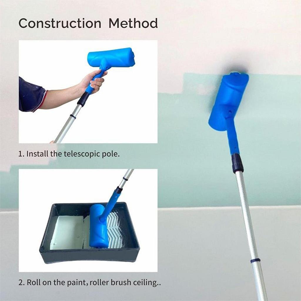 1pc Ceiling Paint Roller 10inch Ceiling Repair Roller Adjustable anti-splatter Painting Roller No-Drip ceiling Painting Tools