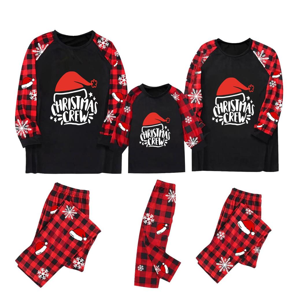 Christmas Prints Family Matching Long Sleeve Tops+Pants Set Family Matching Sets