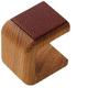 Minimalistische Handgemaakte Massief Houten Horlogestandaard, Horlogedisplaystandaard voor Mannen Vrouwen, Horlogehouder met Basis van Echt Leer
