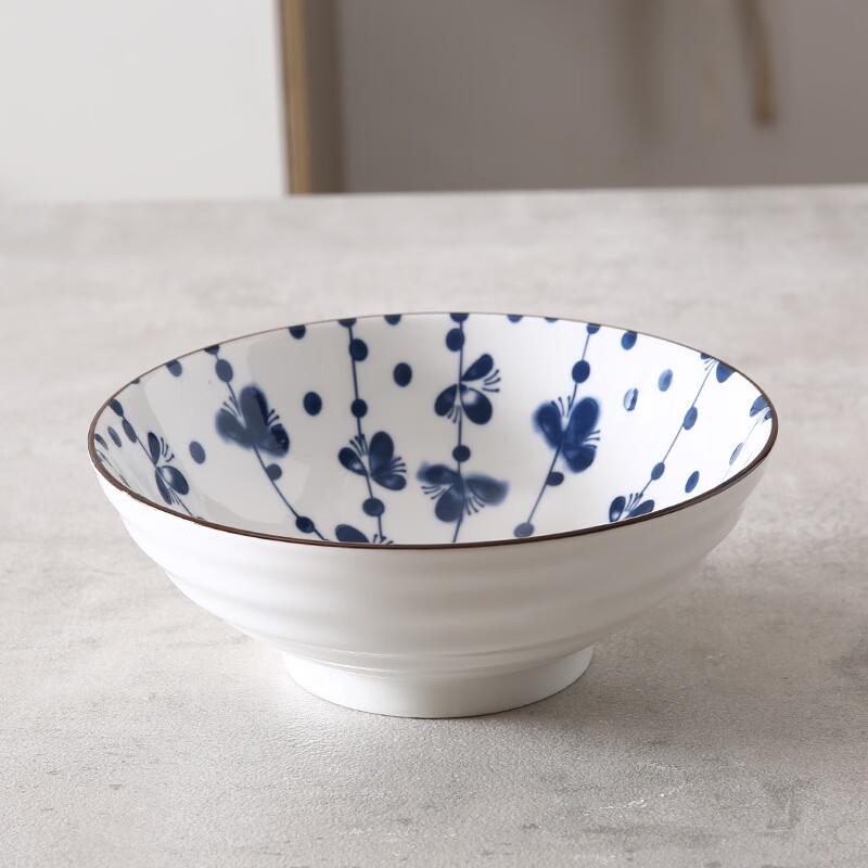 OIMG Japanese Style 8-Inch Spring Cherry Ceramic Bowl