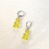 Gradient Chic Resin Bear Earrings Creative Animal Shape For Women