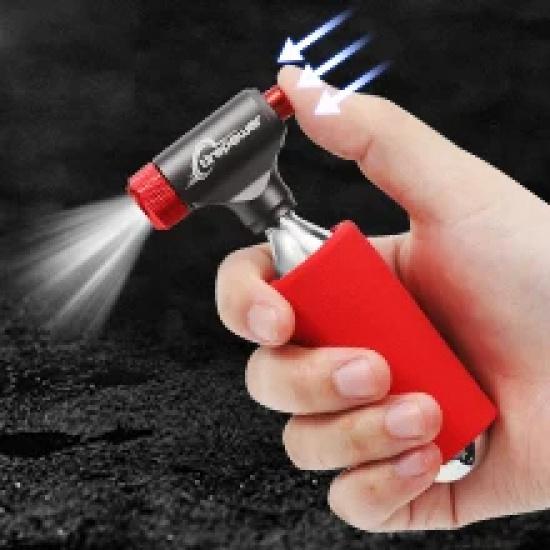 Aluminum Alloy Automatic Pump Mini Portable Bicycle Pump Fast CO2 Tire Inflator Bike Pump Black For Schrader and Presta Adapter