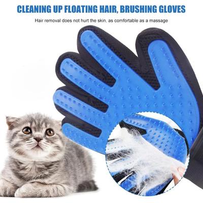 Luva removedora de pelos de animais de estimação, escova suave para escovar gatos, para massagem de animais de estimação, pelo longo ou curto, banho, limpeza de cães