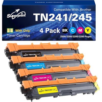 Tonerkartuschen - LASER GENETICS CARRON - TN-241/TN-245 - 4er-Pack - Kompatibel mit Brother - Schwarz