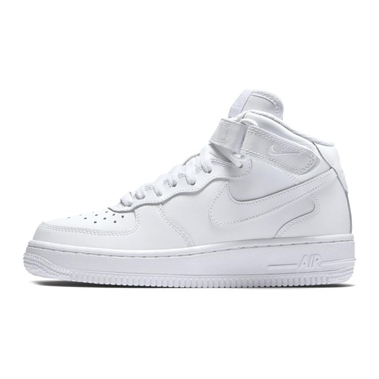 (GS) Nike Air Force 1 Mid Triple White Kids 314195-113 EU 36