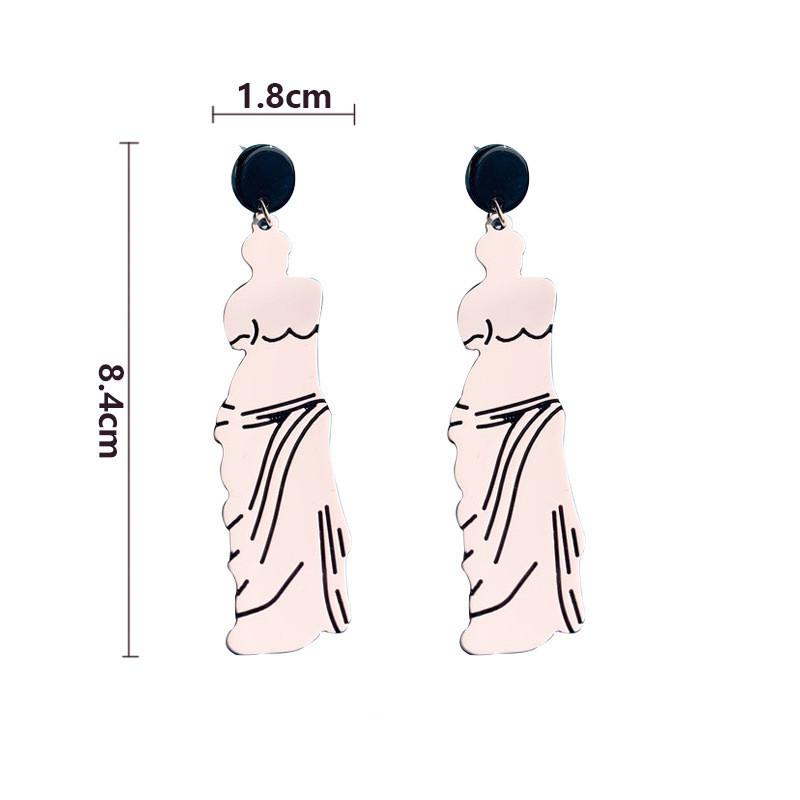 Creative Broken Arm Venus Earrings, European and American Trendy Acrylic Earrings