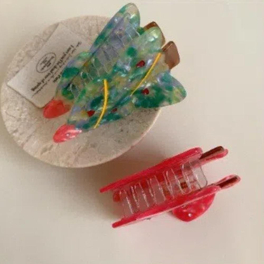 Maple Leaves Christmas Hair Accessory Cactus Acetic Acid Shark Clip Funny Cartoon Hair Claw  Girls