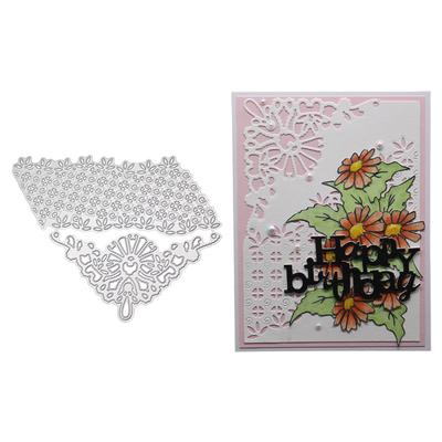 Șablon metalic argintiu, fundal neregulat, decor floral, șablon, embossare, decupare, matrițe pentru scrapbooking, hârtie, album, realizare, DIY