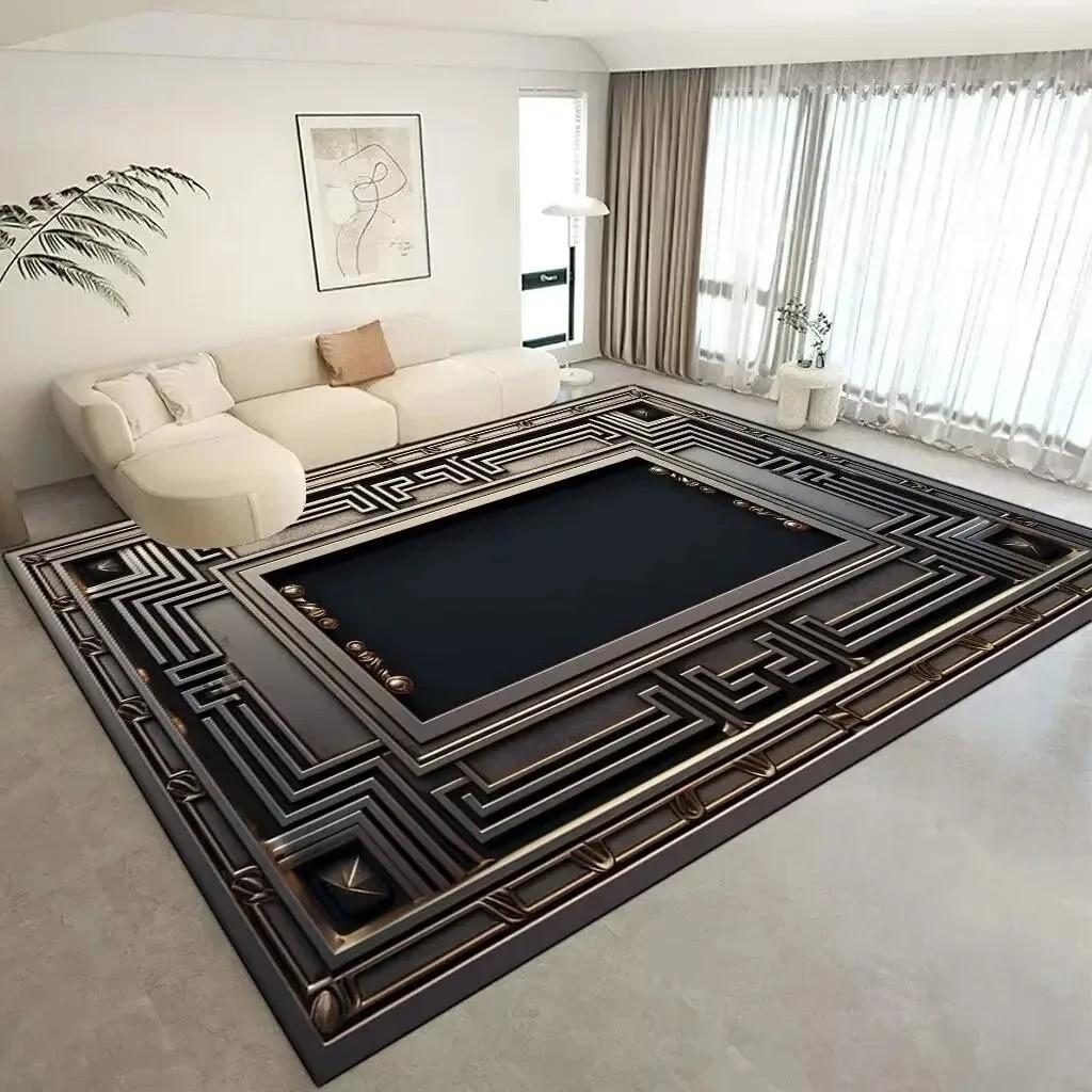 Minimalistisch Zwart Wit Vloerkleed, Wasbare Antislip Zachte Vloermat Woonkamer Huisdecoratie 40x60CM