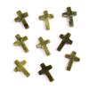 Pack of 19 Crystal Crosses Charm Holeless Design Natural Energy Enhancers for Meditations Home Office Desk Decors Craft