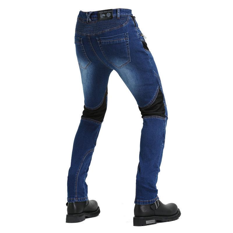 Producto nuevo Almohadillas para las rodillas de rebote lento con ajuste ilimitado, ventilación de verano, vaqueros para montar en motocicleta, anti-caída de Kevlar